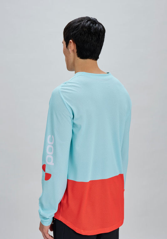 M's Motion Air L/S Jersey Lazurite Blue/Carnelian Orange