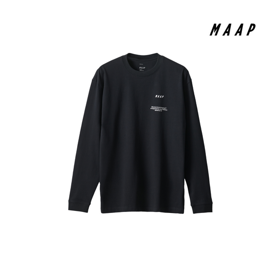 Essentials Print LS Tee Black