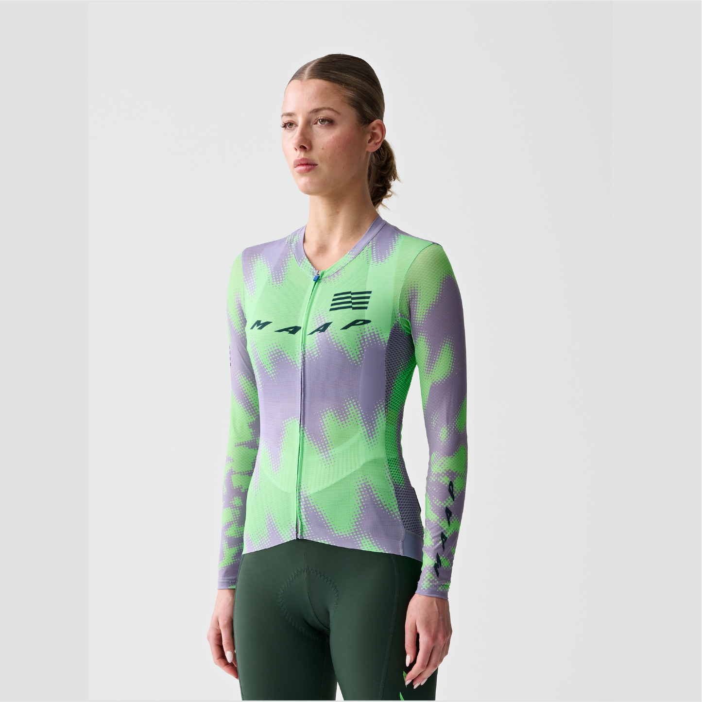 Women's LPW Pro Air LS Jersey 2.0 Purple Ash/Aqua Green