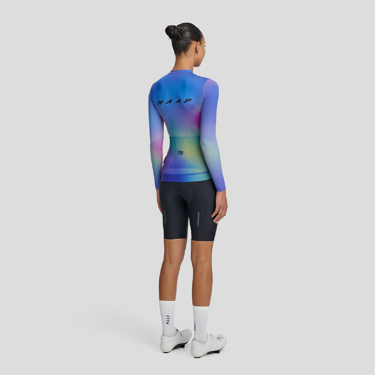 Women's Blurred Out Pro Hex LS Jersey 2.0 Blue Mix