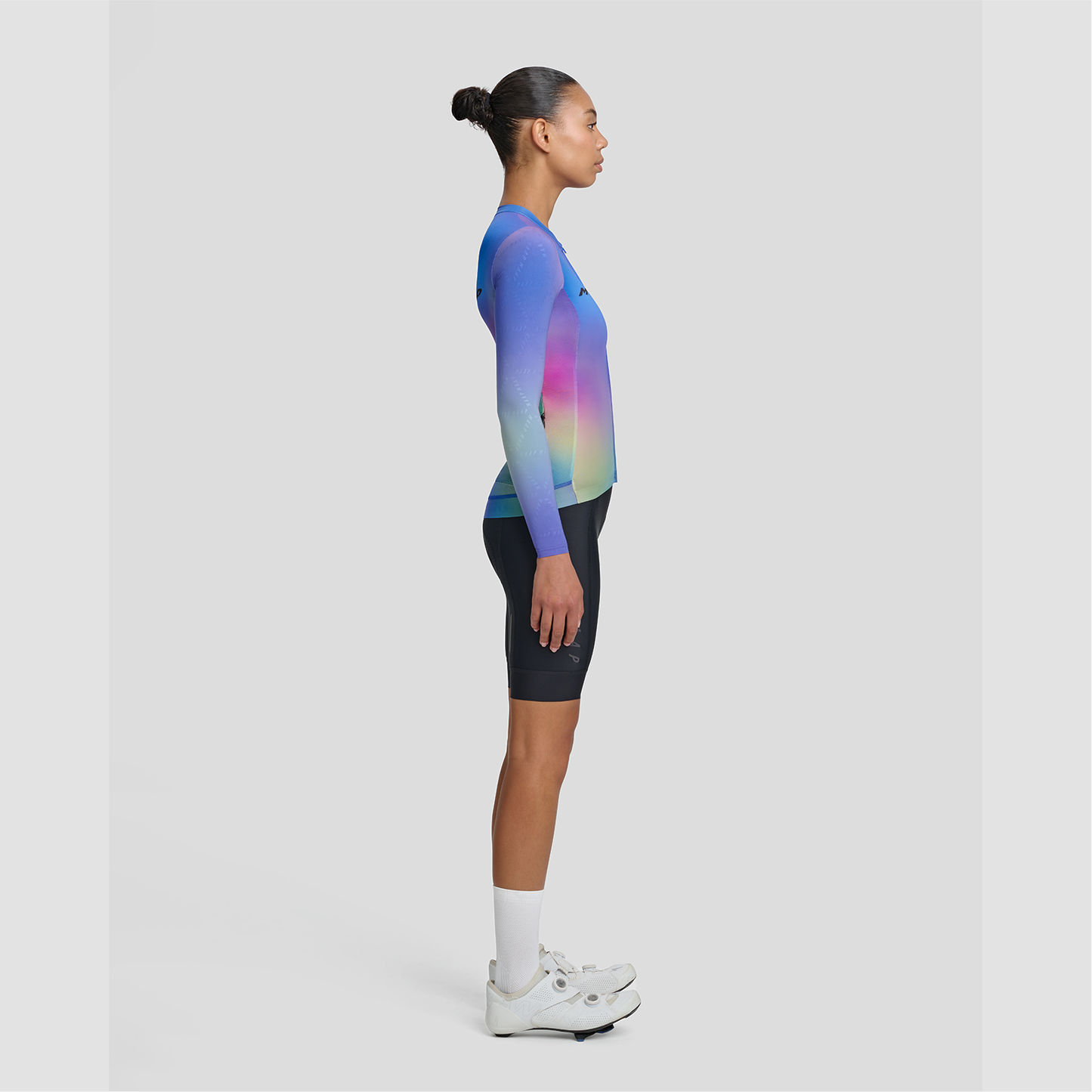 Women's Blurred Out Pro Hex LS Jersey 2.0 Blue Mix