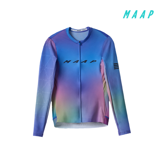 Women's Blurred Out Pro Hex LS Jersey 2.0 Blue Mix