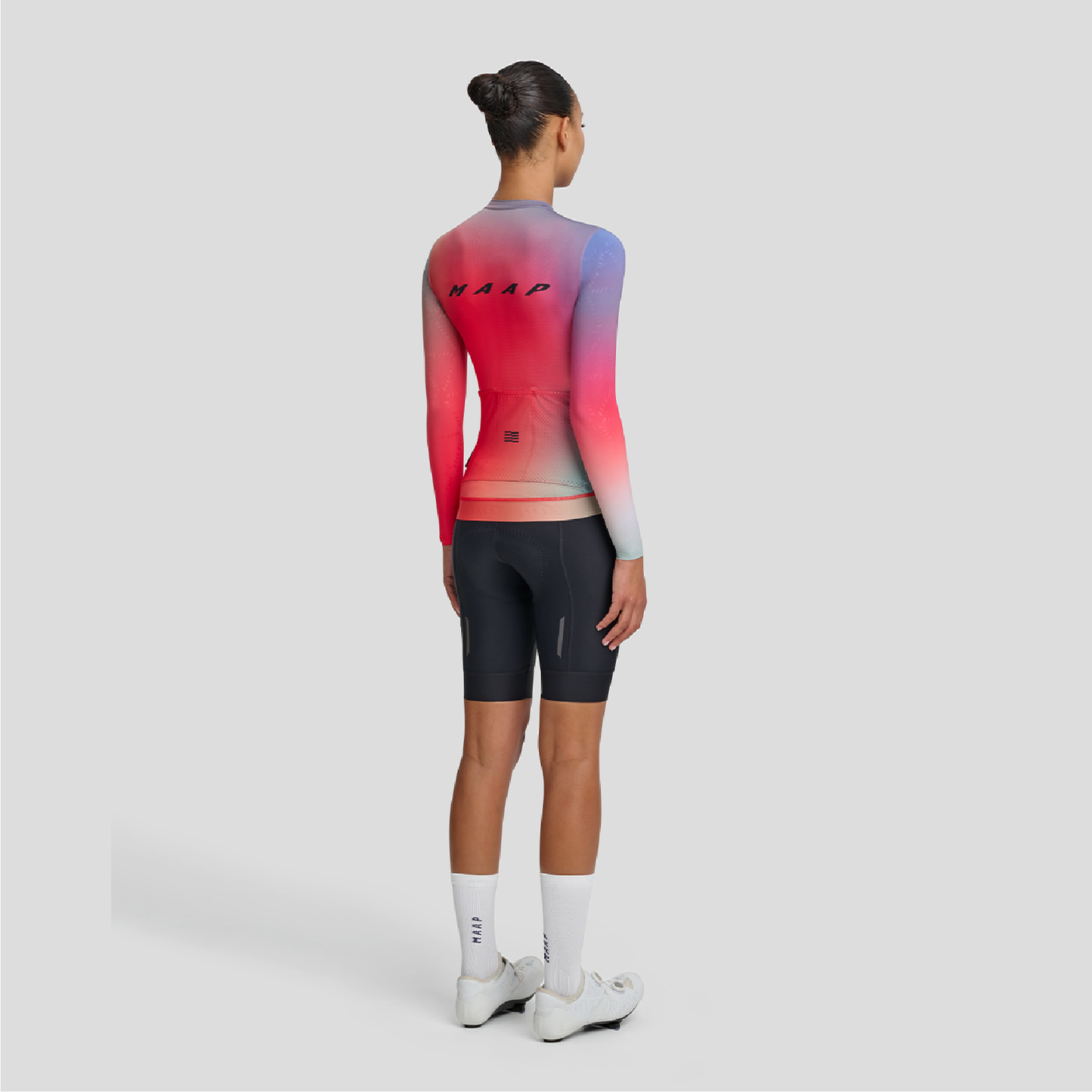 Women's Blurred Out Pro Hex LS Jersey 2.0 Red Mix