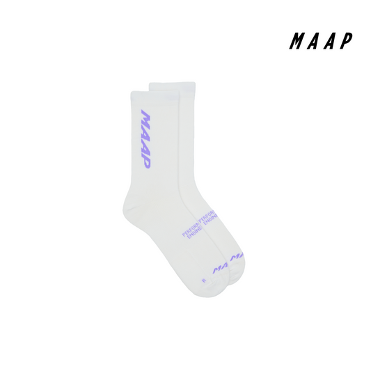Emerge Sock White/Fluoro Purple