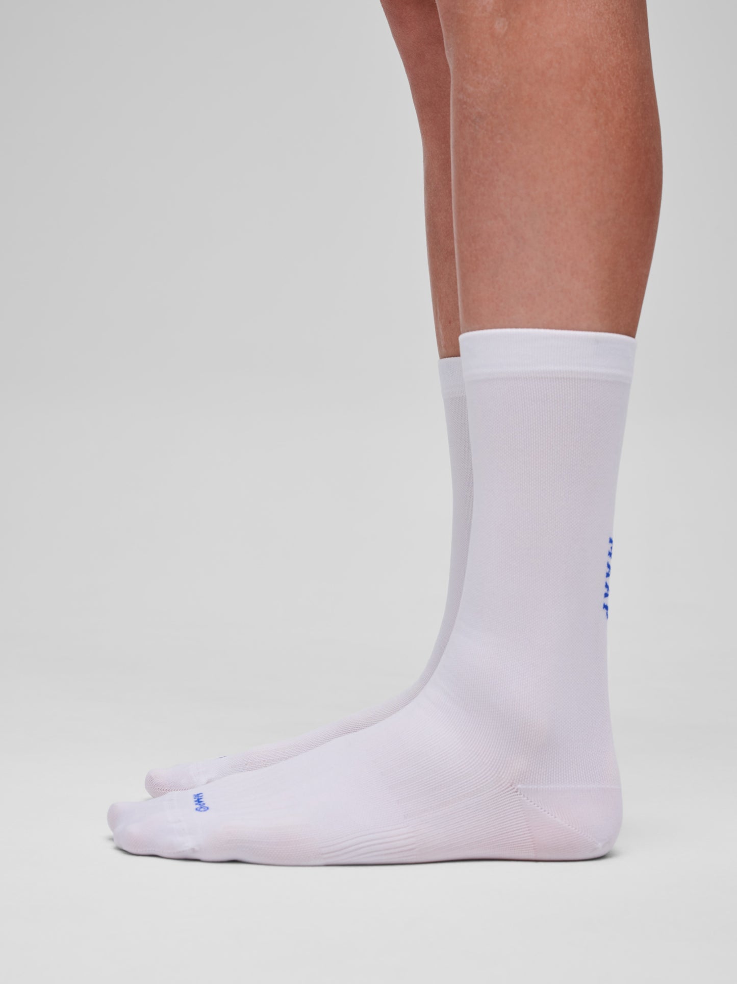 Team Sock - Long White/RGB Blue