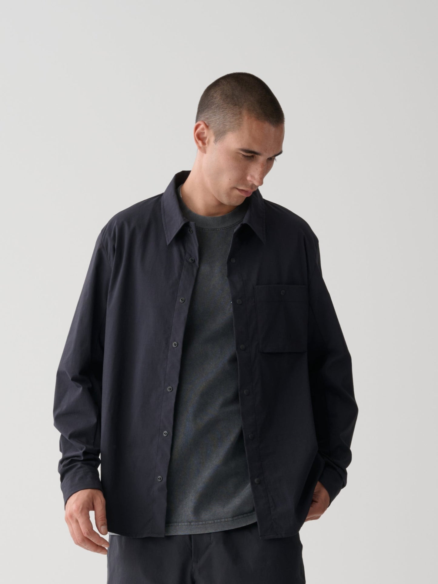Transit Pocket Overshirt Black