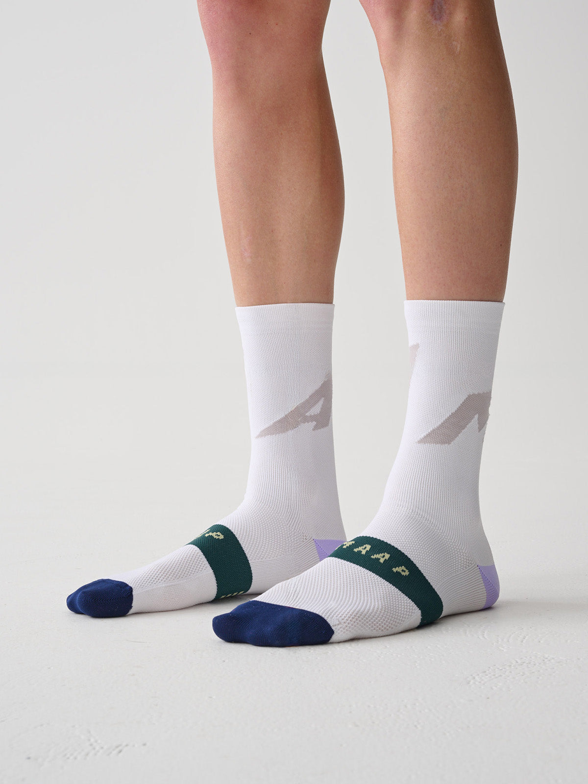 Level Sock White/Heather Mix