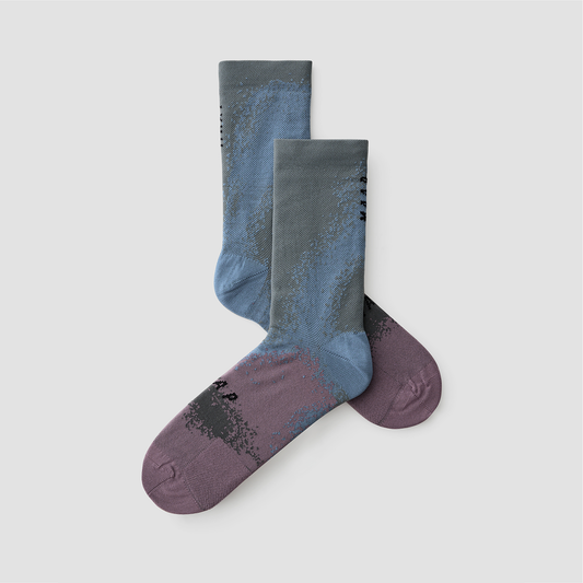 Blurred Out Sock Blue Mix