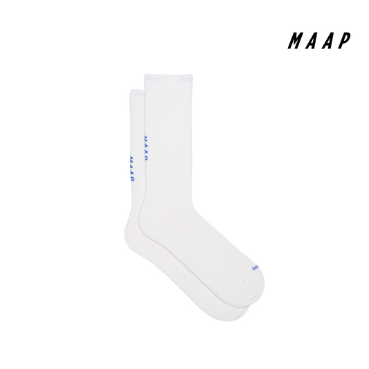 Team Sock - Long White/RGB Blue