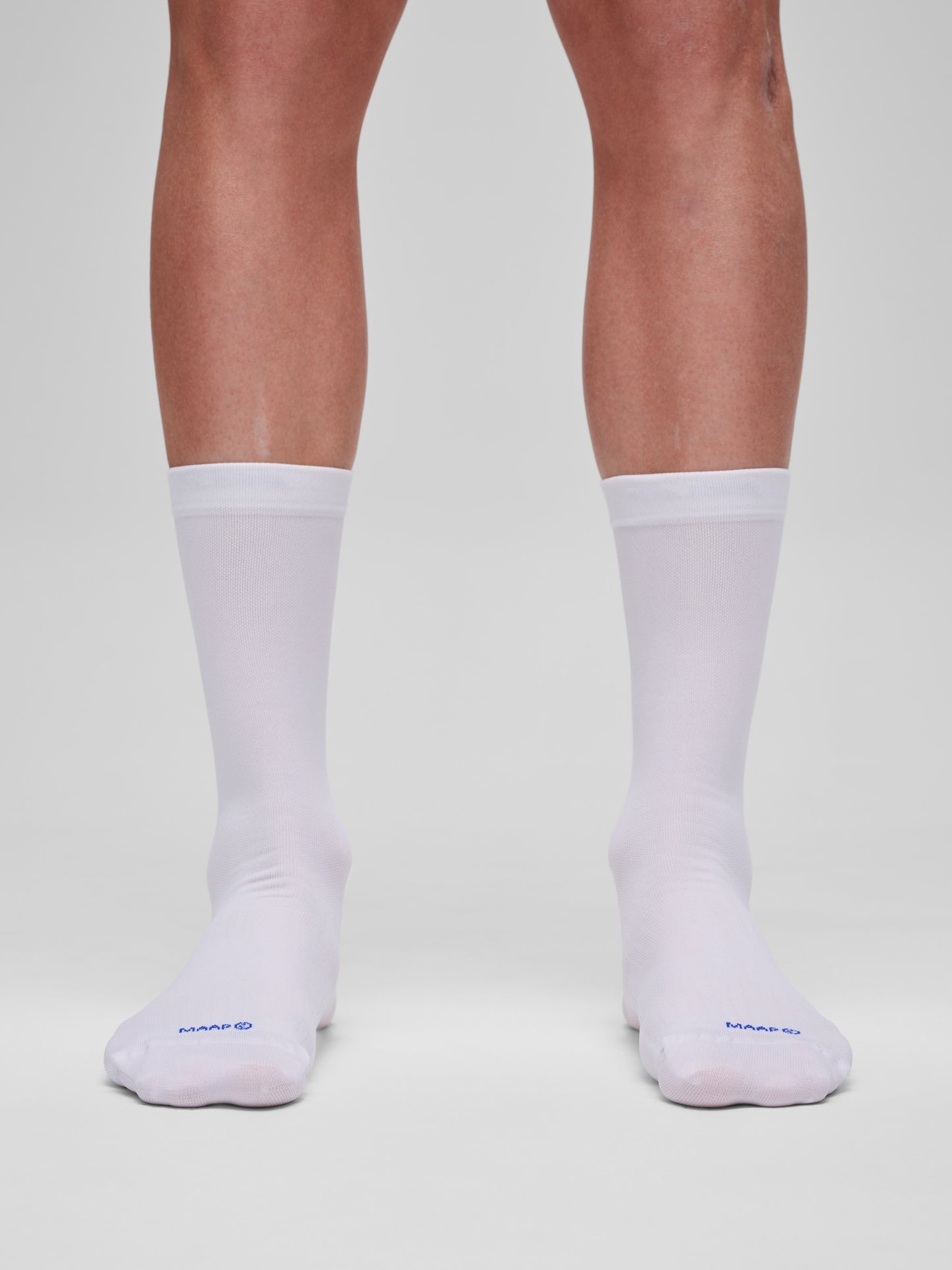 Team Sock - Long White/RGB Blue