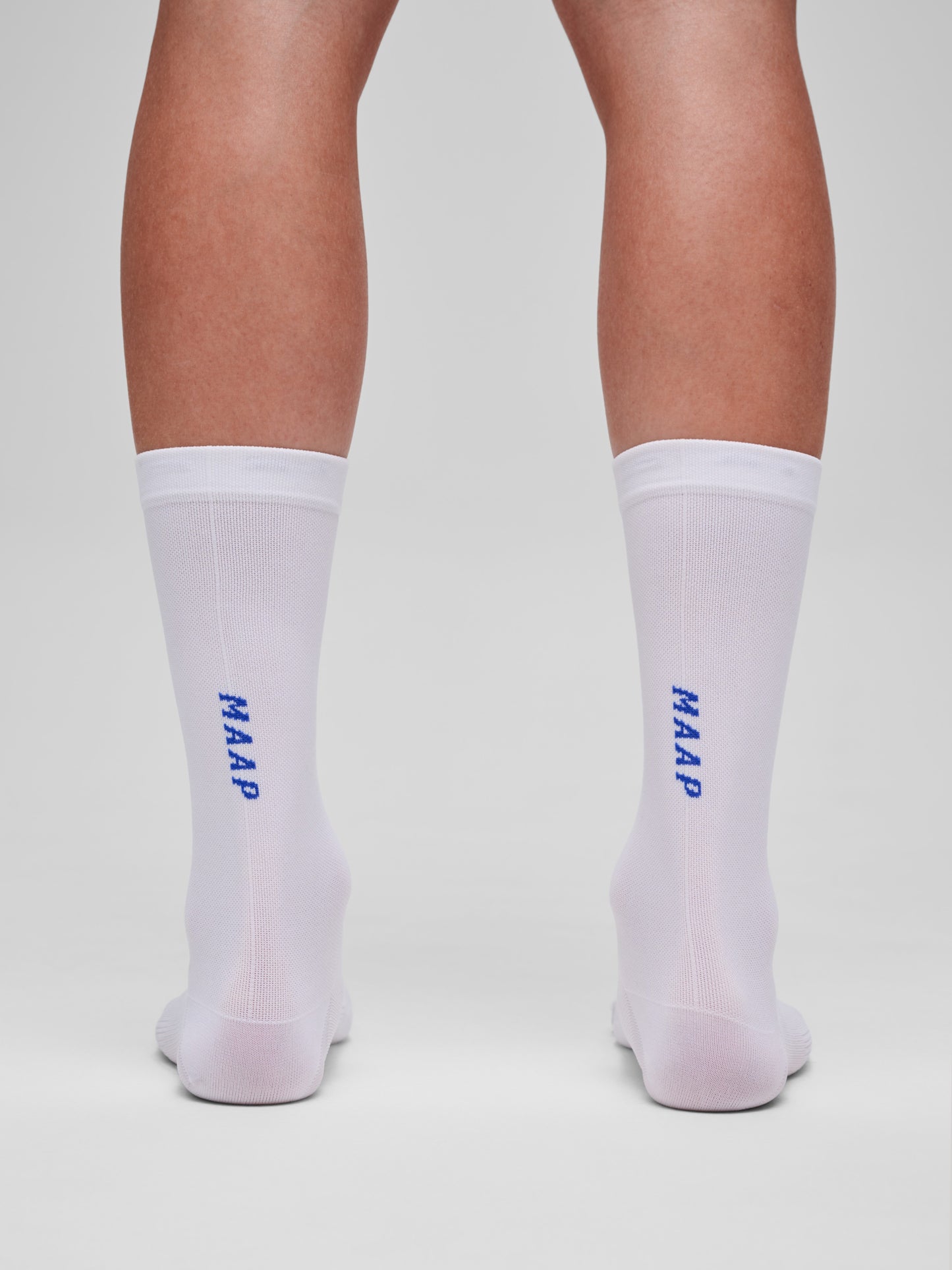 Team Sock - Long White/RGB Blue