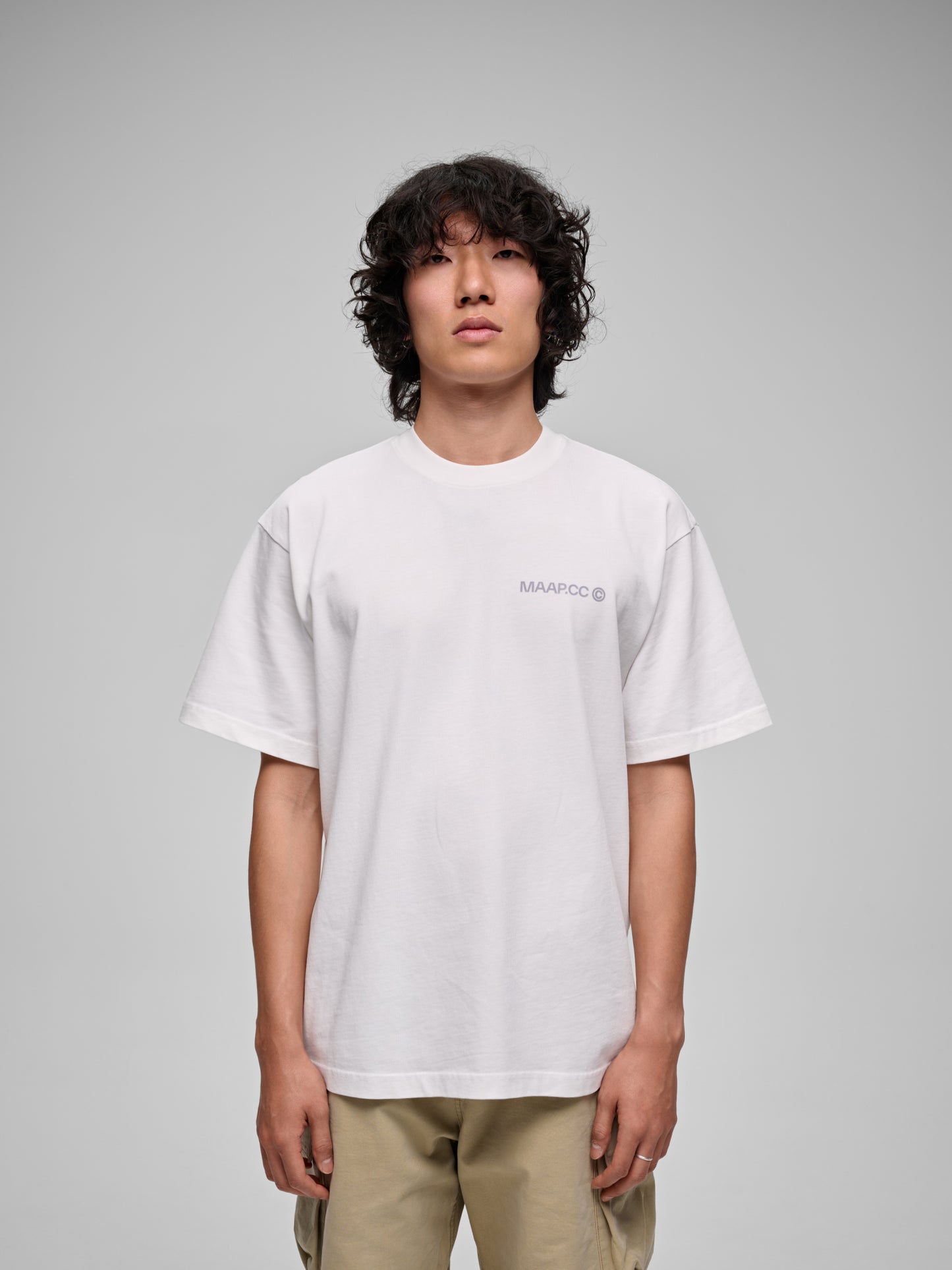 Essentials CC Tee White/Icelandic Blue