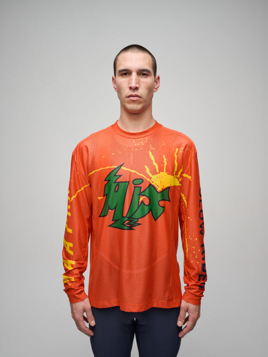 MAAP + Public Possession LS Mesh Tee Warm Red