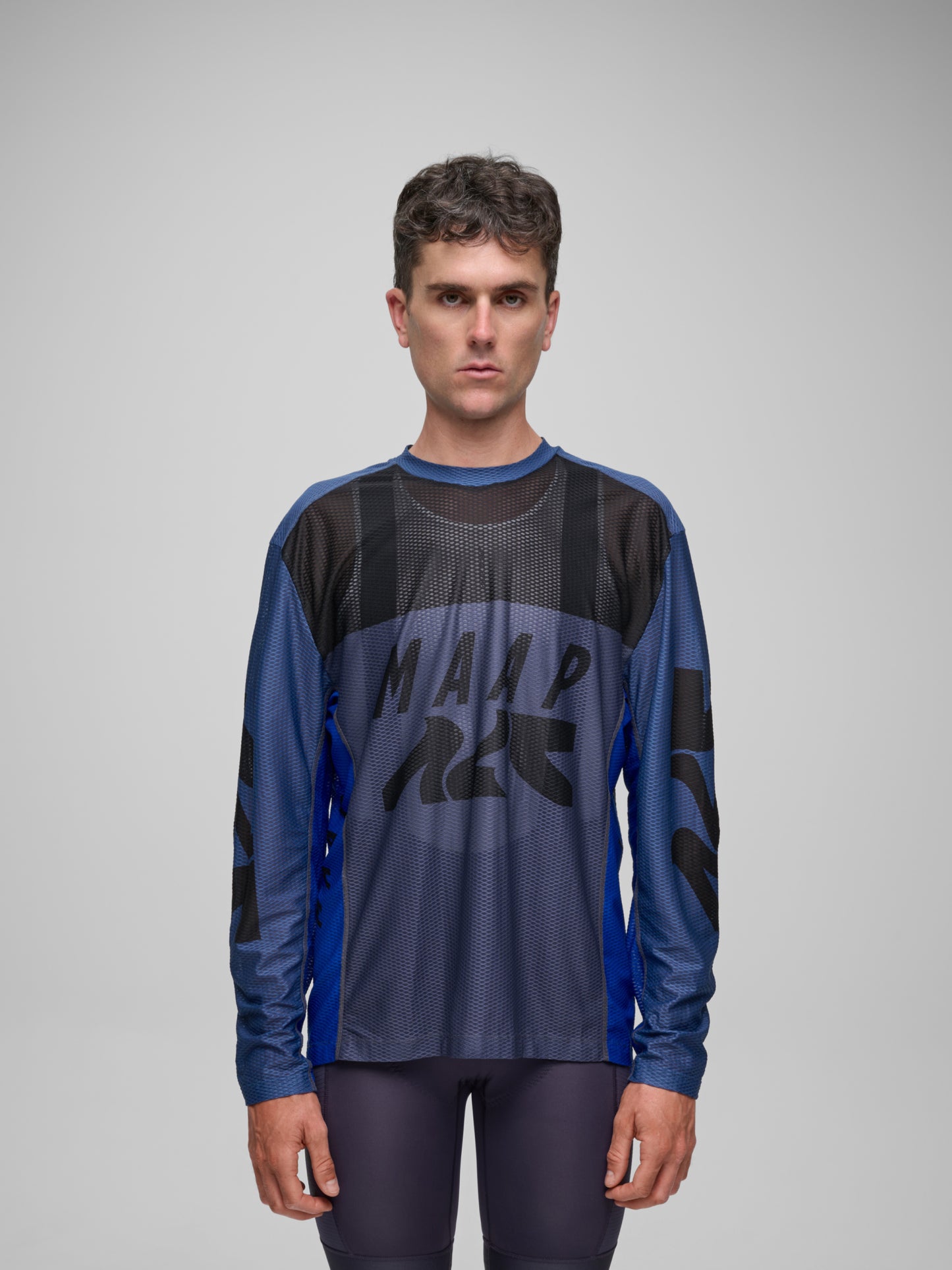 Alt_Road™ Mesh LS Tee Mixed Blue