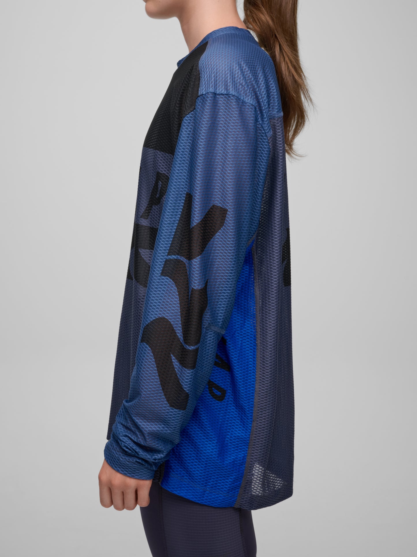 Alt_Road™ Mesh LS Tee Mixed Blue