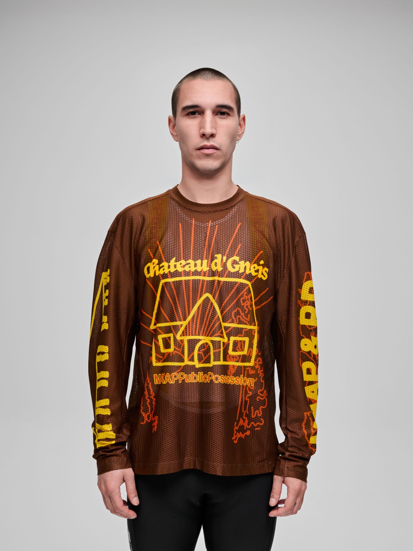 MAAP + PUBLIC POSSESSION Mesh LS Tee Umber