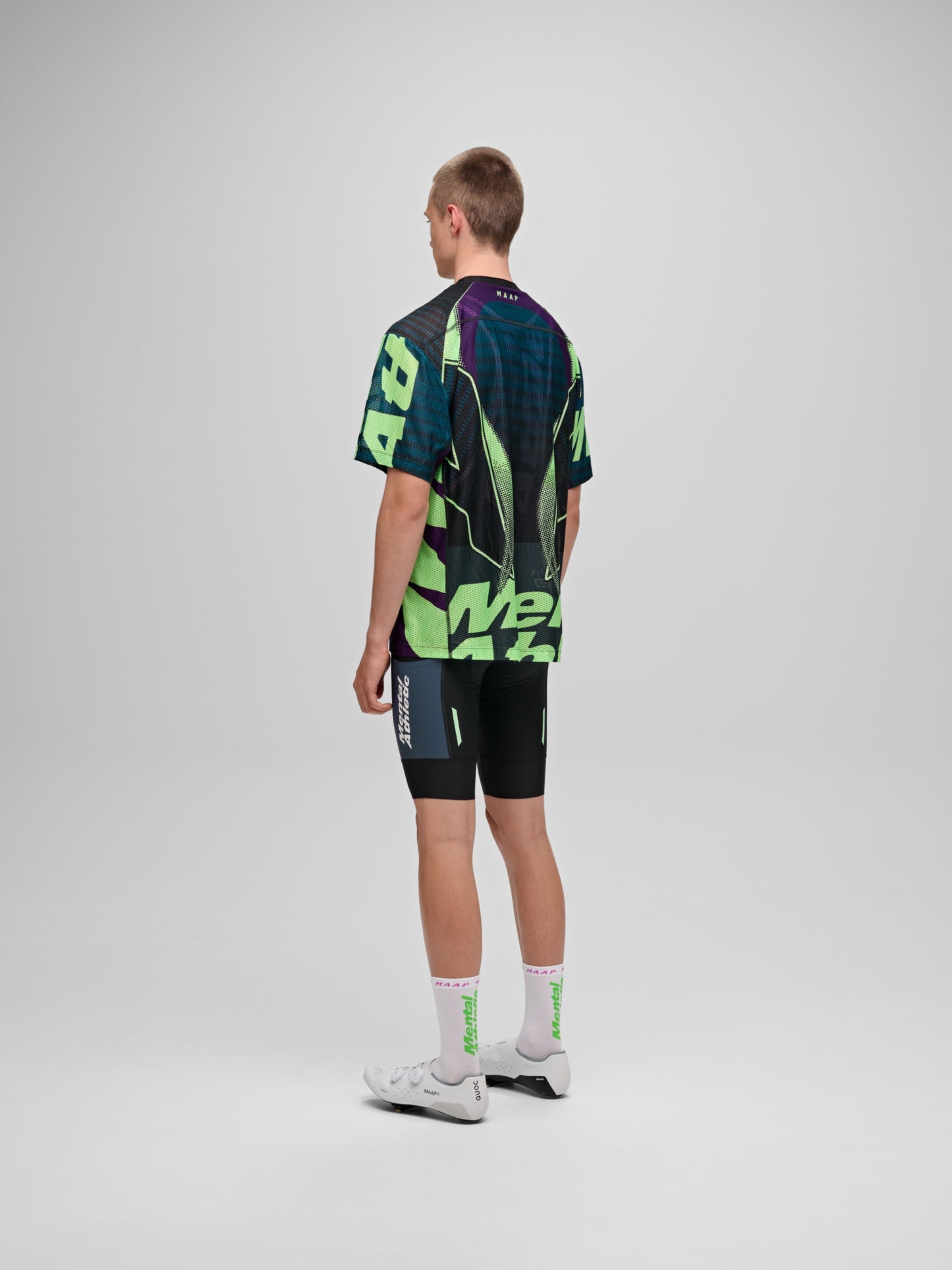 Mesh SS Tee Black / Acid Lime