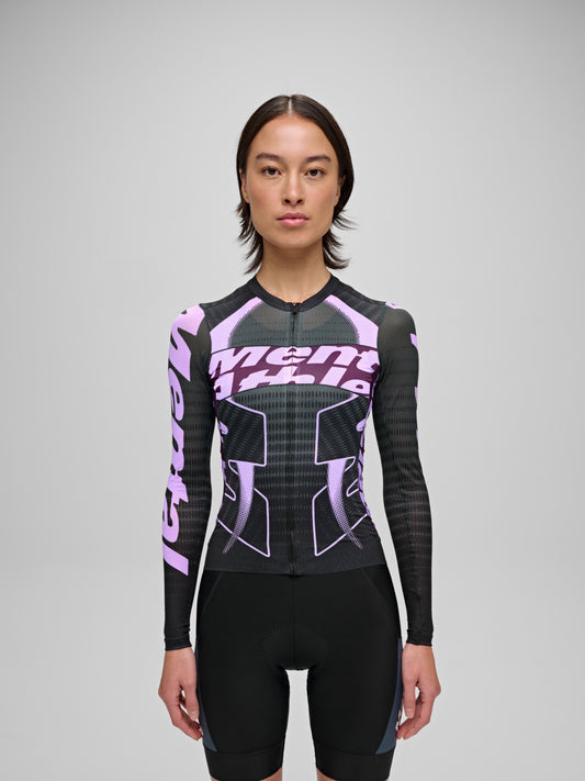 Women's Pro Air LS Jersey 3.0 Black / Violet Mental Athletic