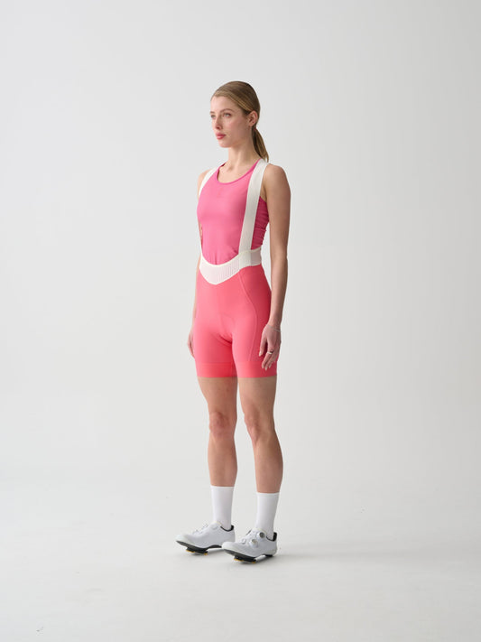 Women's Short Team Bib Evo Vivid Pink